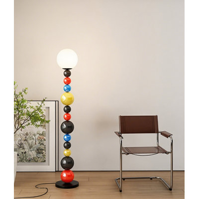 Lampe sur pied moderne minimaliste en métal et verre