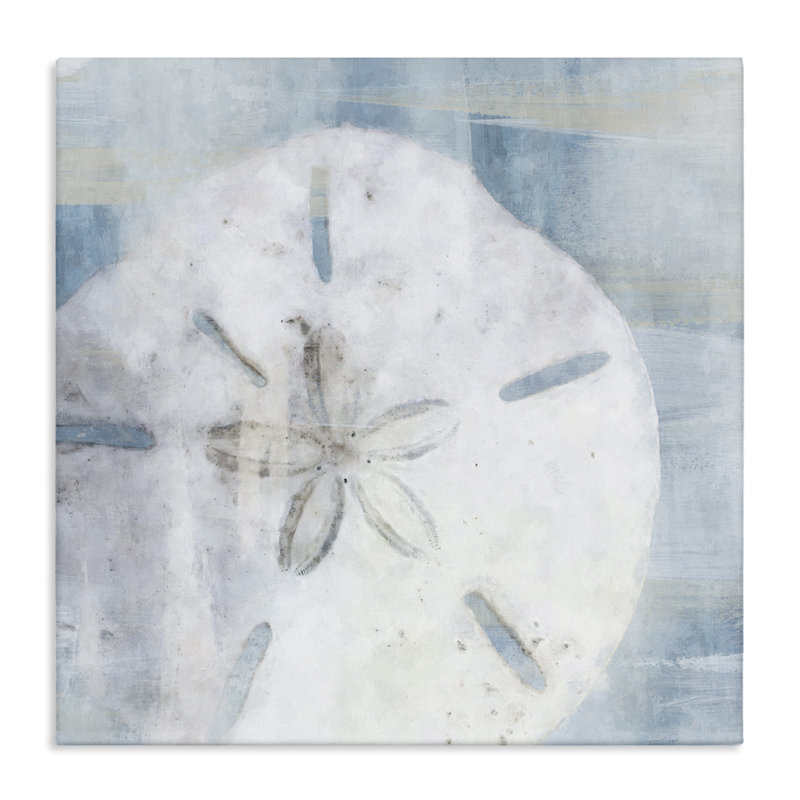 «Pastel Blue Sand Dollar Seashell» par Nina Blue, impression sur toile tendue, H 17 po x l 17 po x P 1,5 po