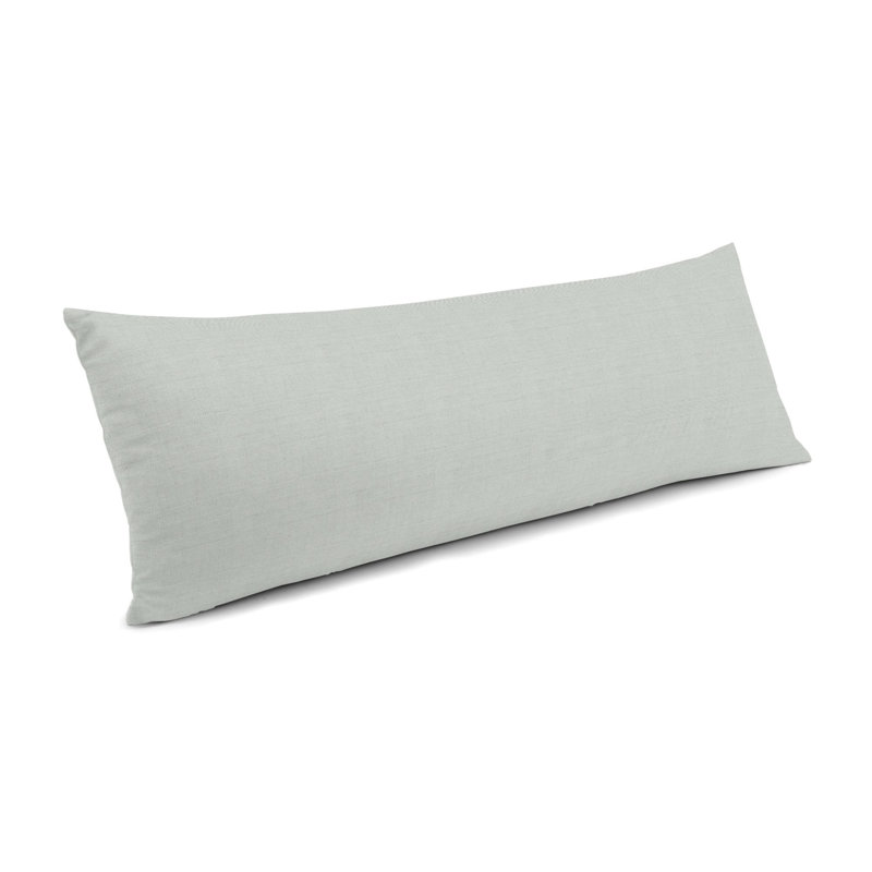 Coussin ClassicLinen, 12 po x 24 po, Gris pâle, Mélange de duvet