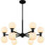 Lustre en nickel brossé 12 lumières Nonah-575379842