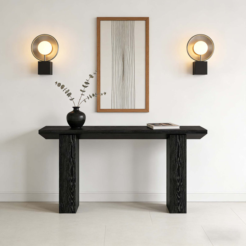 63" Console Table, Wooden Sofa Table Long Entryway Table