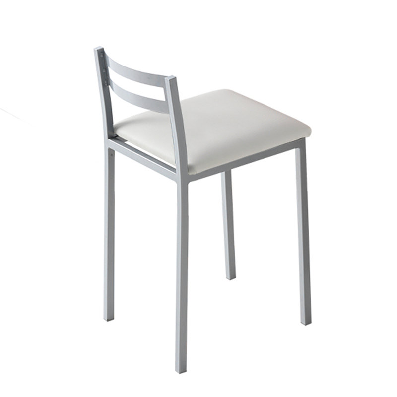 Abbagayle Upholstered Counter Stool with Metal Frame, White