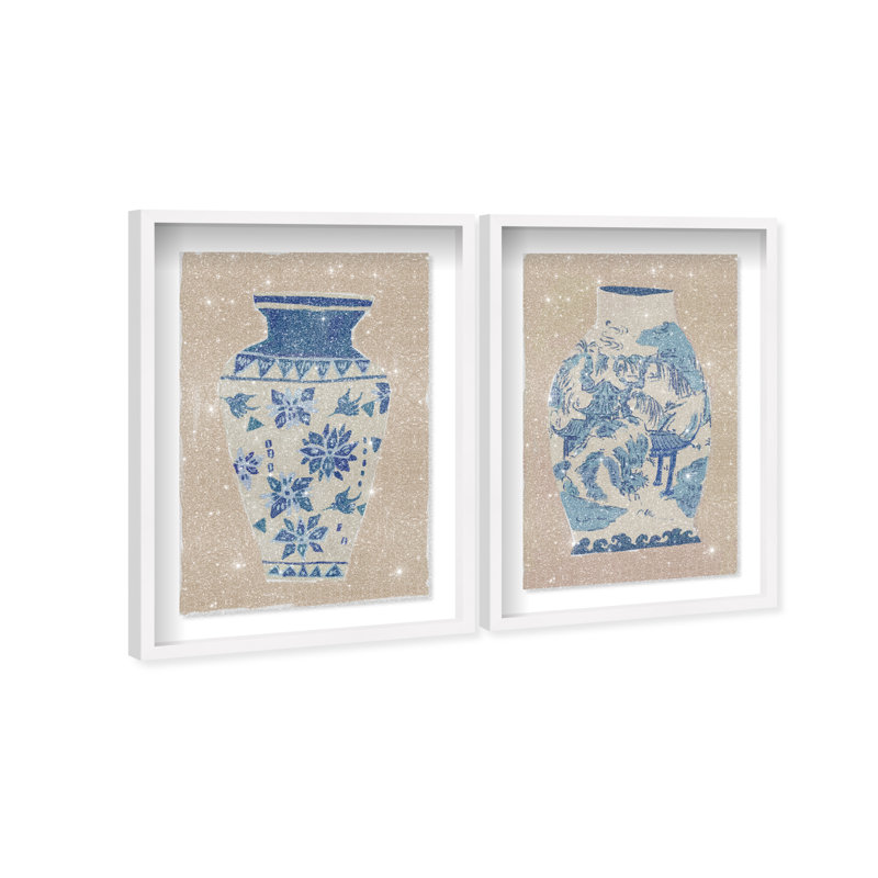 Heirloom Ornaments Set Set by Oliver Gal, White Shadowbox, 21.5"H x 31.5"W