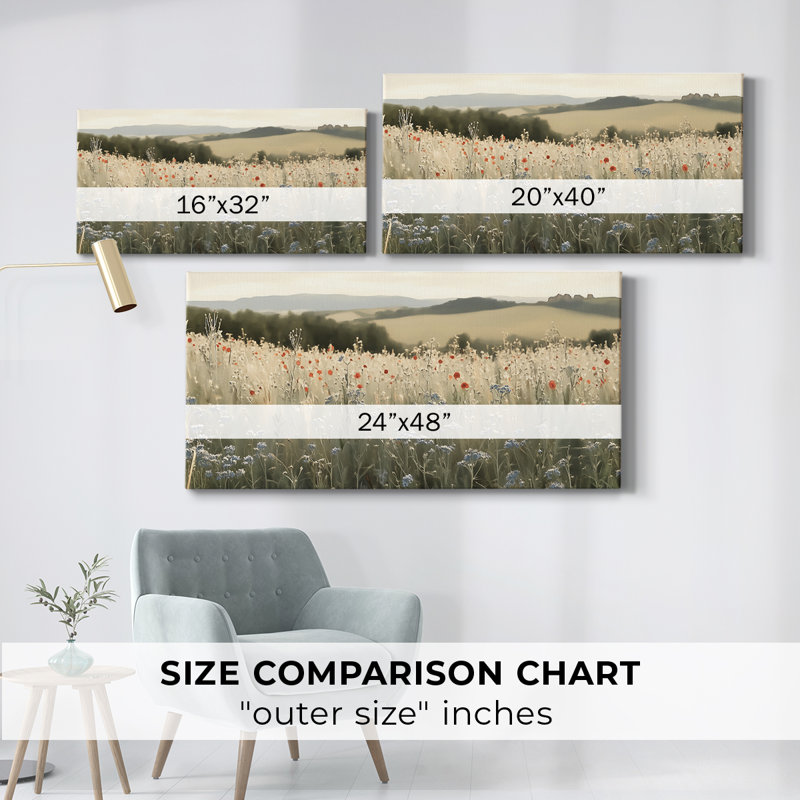 Botanical Series-CCXVI- Toile tendue avec châssis - Prêt à accrocher, H 16 po x l 32 po