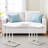 Table d'appoint 2 pièces Alhamdi - Tables de bout modernes en forme de C - Plateaux pour ordinateur portable ou tables de chevet compactes - Mobilier peu encombrant