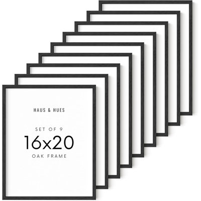 Solid Wood Picture Frame - Set of 9