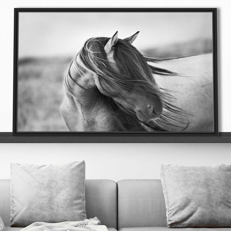 " Fierce Grace " by Tony Stromberg, Black Floater Frame, 27.5" H x 43.5" W x 2" D