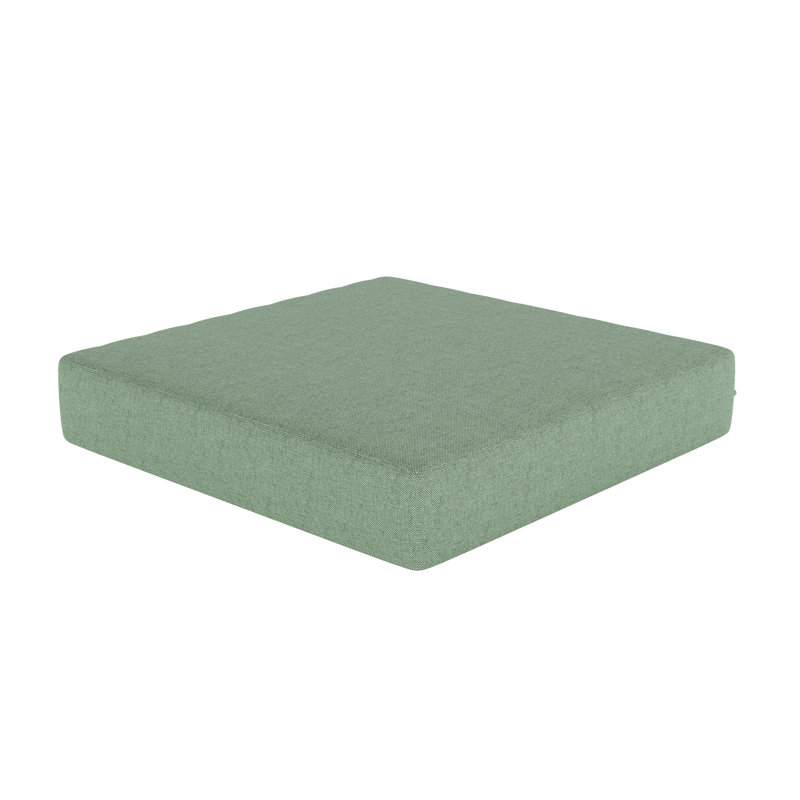 Sunbrella® Outdoor Seat Pad/Ottoman Cushion, Sunbrella Bliss Aloe