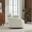 Chaise pivotante rembourrée avec 2 coussins latéraux -625362259