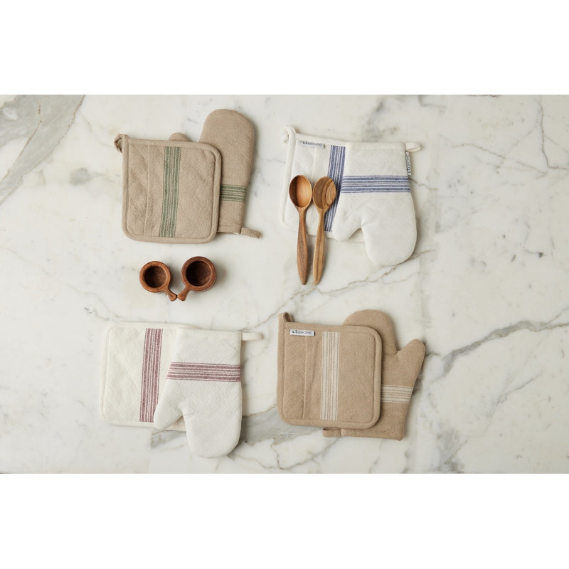 Porte-casseroles, rayures rétro, Marine