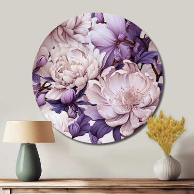 Twedt - Floral Round Metal Art