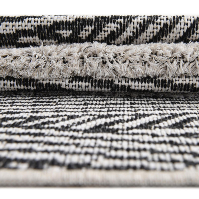 Eiryn Cotton Abstract Indoor Rug, Rectangle 5'3" x 8'