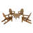 POLYWOOD Classic Adirondack Folding Adirondack 5-Piece Conversation Group-9706337