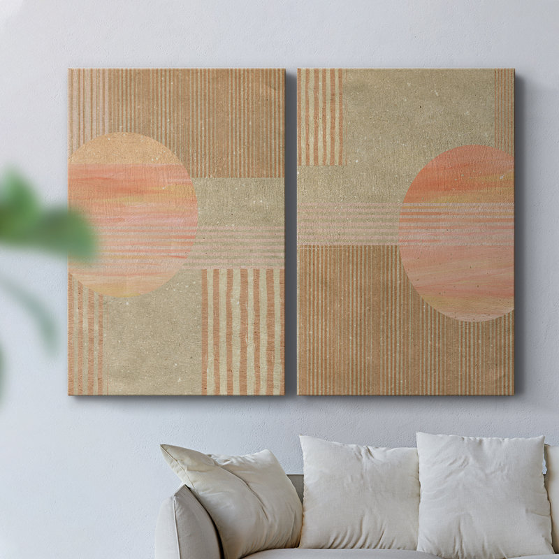 Adobe Sunrise I - Toile tendue avec châssis de qualité supérieure - Prêt à accrocher, H 18 po x l 24 po