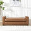 Repose-pieds en similicuir brun élégant et durable-129756821-129756823