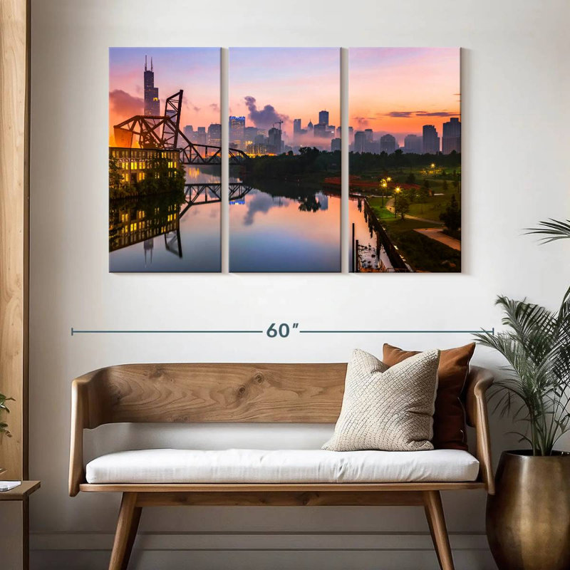 Rorry St. Charles Bridge Chicago, 32" H x 50" W
