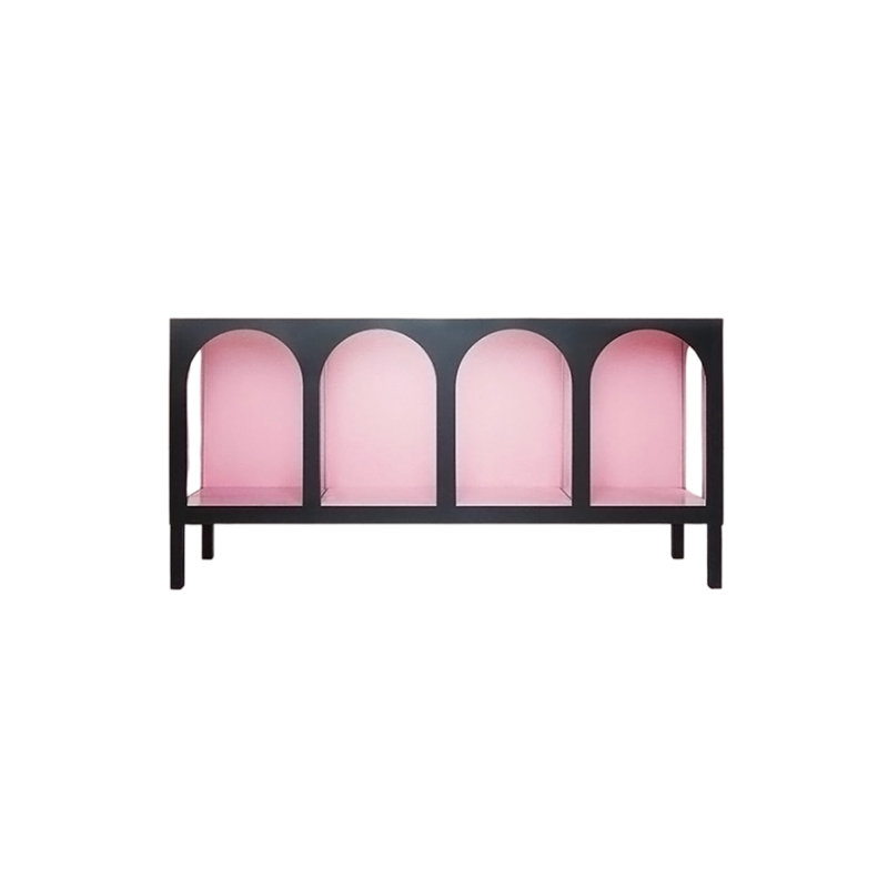 63'' Sideboard, Black/Pink