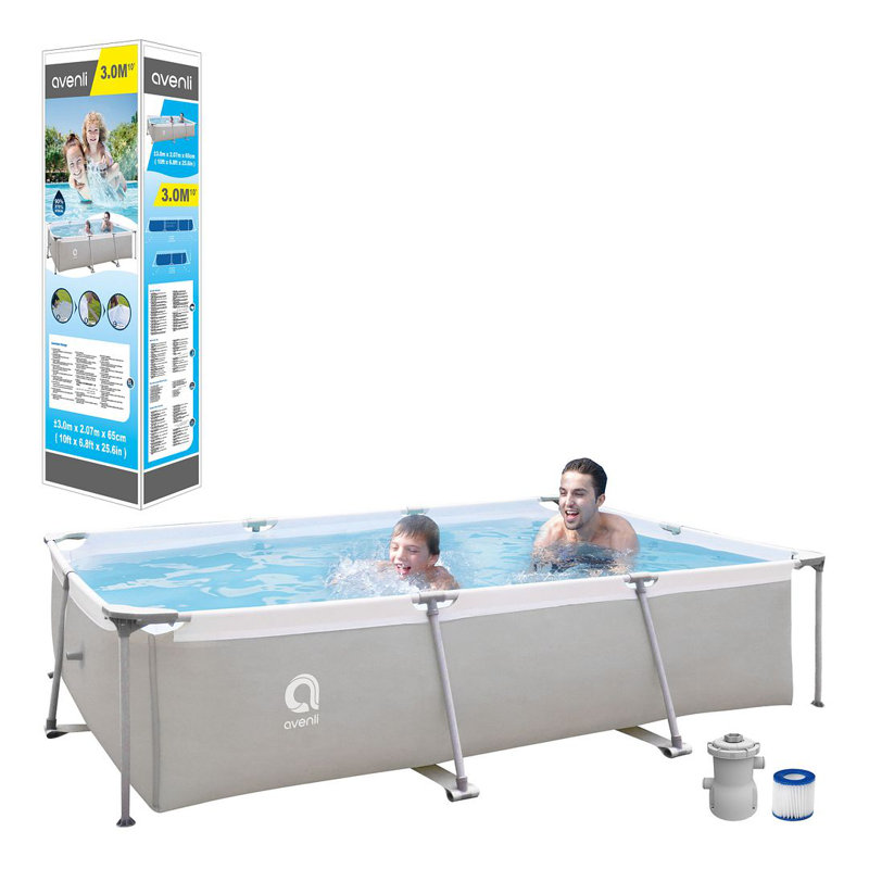 Benross Hard Sided Pool, Grey, 99" H x18" W x 33" L 