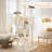 Lizzie Cat Tree Multi Level Play Tower Condo Cat Sisal Scratching Posts with Perches, Ramp and Brush-630395986-630386214