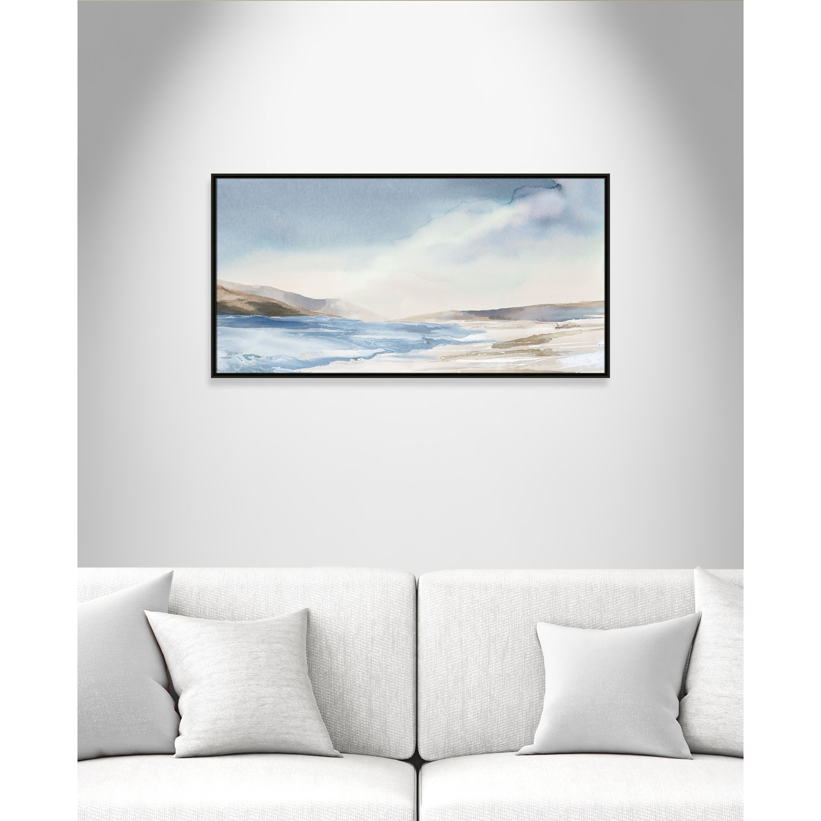 Coralie "Mystic Shores" Print, Espresso, 25.5" H x 49.5" W