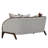Houston Bouclé 2-Seater Loveseat - Pebble Gray/Walnut