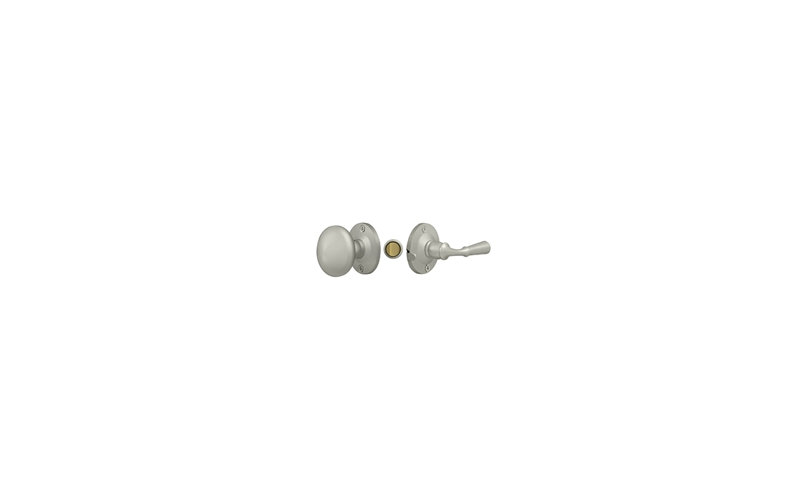 Deltana SDL980U19 Storm Door Latch, Round, Tubular Lock in Paint Black, Brushed Nickel