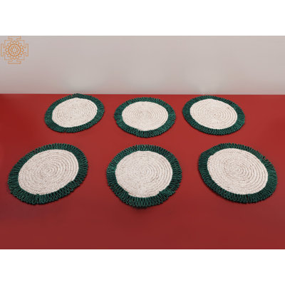 Cotton No Pattern Round Placemat