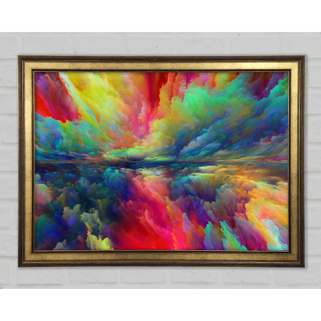 Gerahmtes Poster Vibrant Powdered Colors Sky