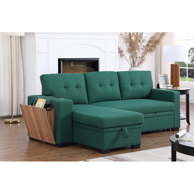 3 - Piece Upholstered Sectional, Green
