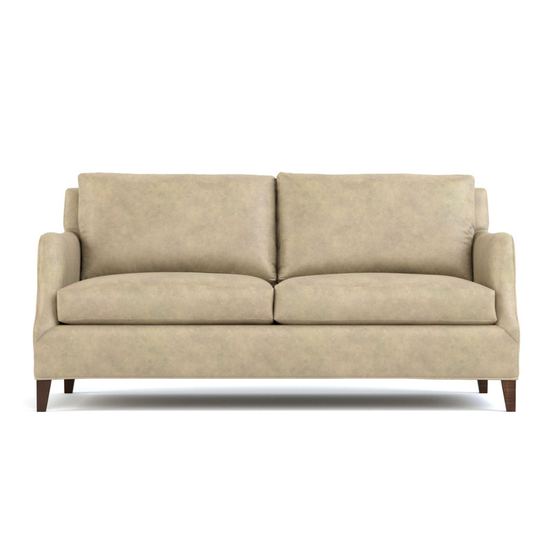 Harper Leather Sofa, Alameda Stonewash