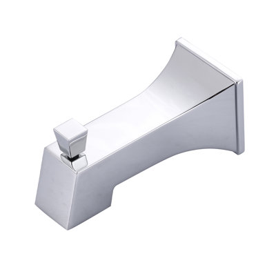 Bath Tub Spout With Universal Connection And Pull-Up Diverter In Chrome