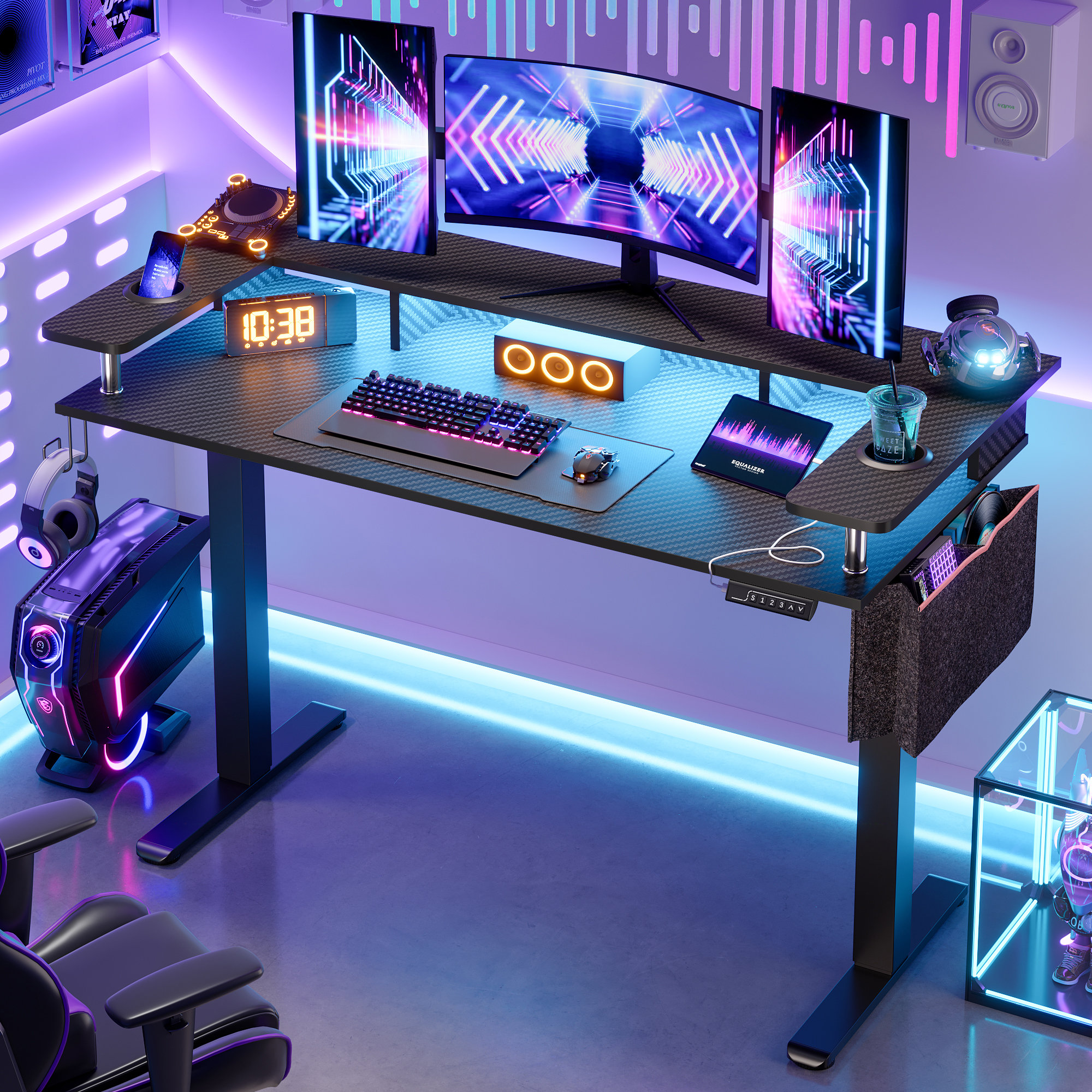 Steelside™ Labelle 58.1'' W Standing Desk Adjustable Height