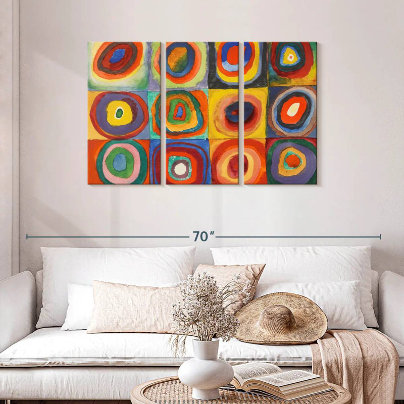 Avery Color Study Squares Concentric Circles, 28" H x 45" W