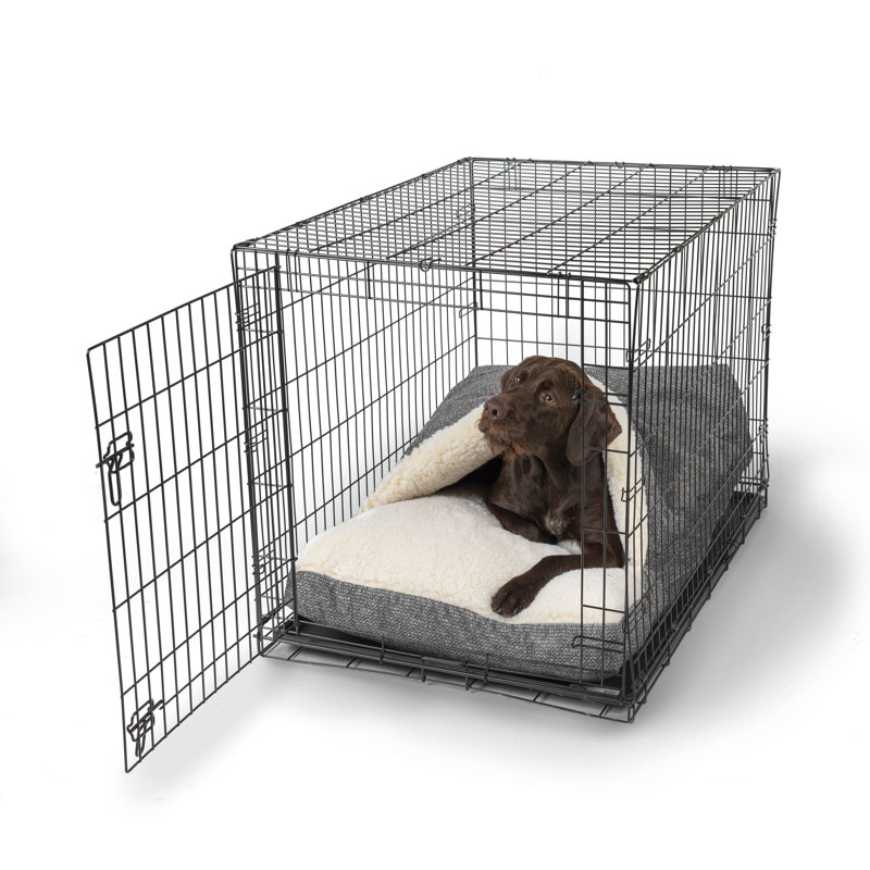 Lit de grotte 100% lavable, H 3 po x l 26 po x P 47 po, Gris étain Merling