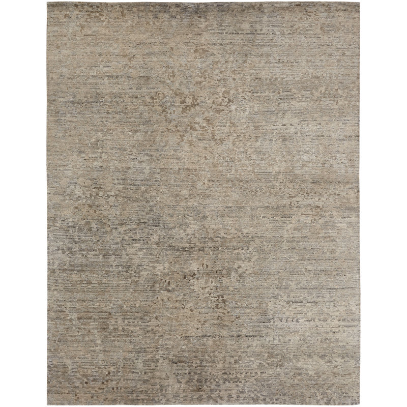 Woehler Abstract Area Rug in Beige, Rectangle 2' x 3'