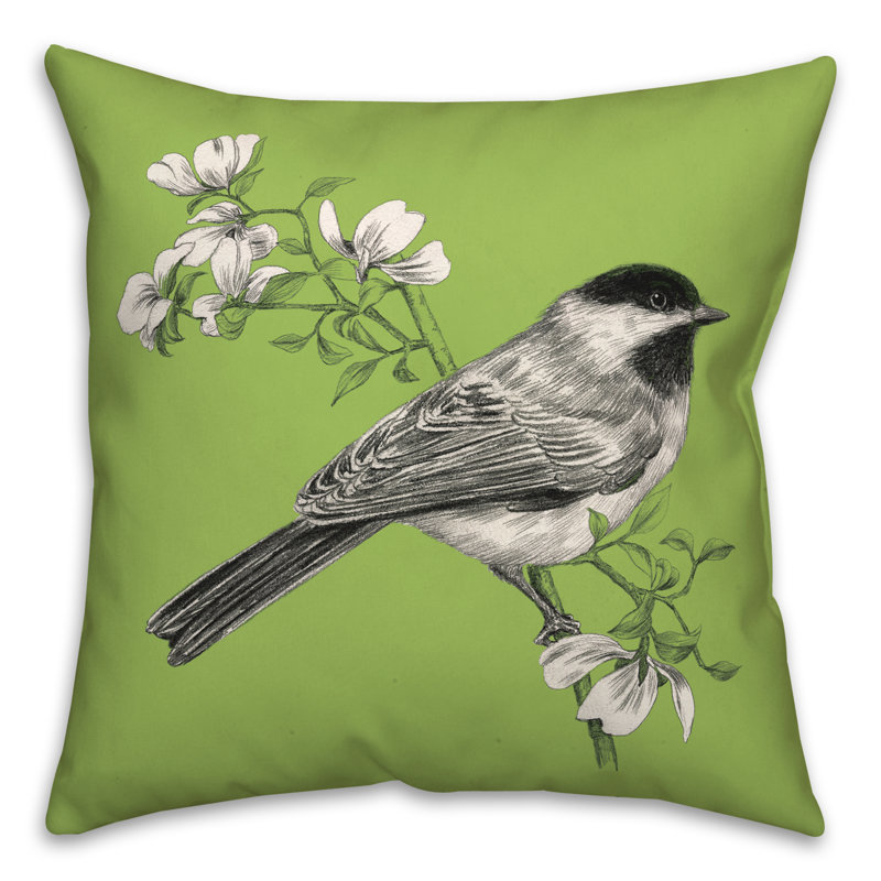 Outdoor Reversible Throw Pillow, Green