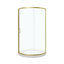 Ensemble de douche de coin rond en or brossé L 40 po x l 40 po x H 72,83 po Breeze
