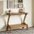 Solid Wood End Table with 2-Tier Storage Shelf