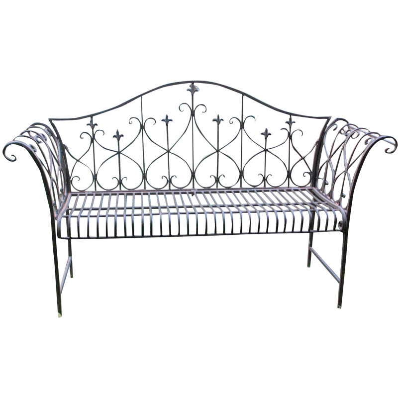 Miramar Steel Park Bench, Antique Brown