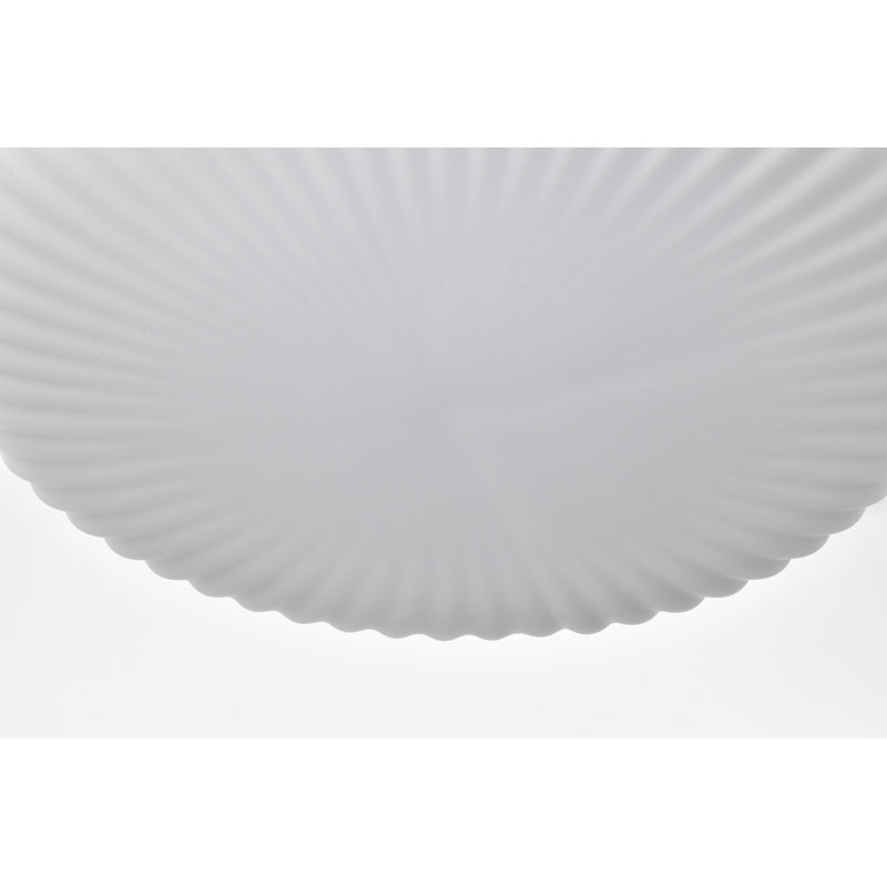 Sifuentes - Flush Mount - Frosted Ribbed Glass, Matte Black