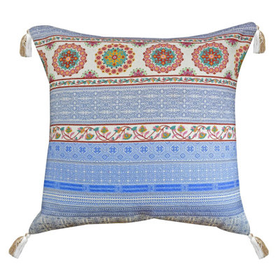 Floral Cotton Throw Pillow
