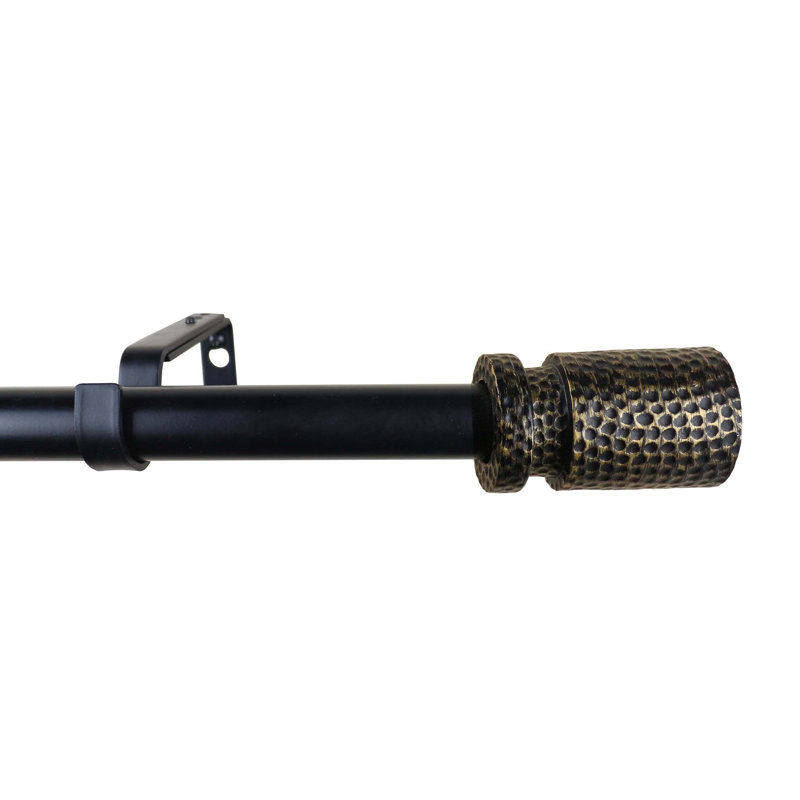 Tringle à rideaux simple réglable 1 po Peterson, l 84 po x p 6,75 po, Doré brulé