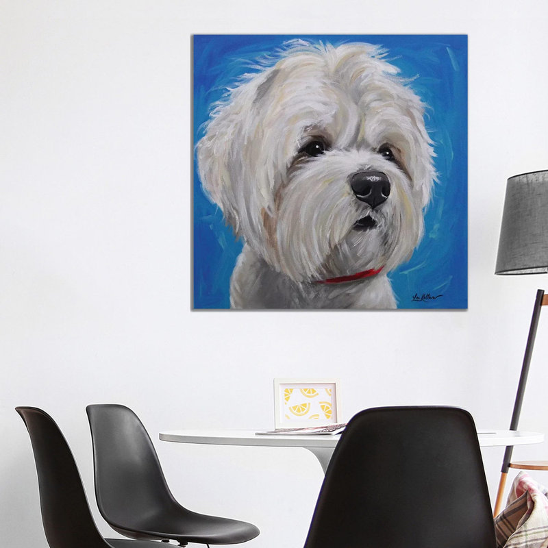 Maltese Shihtzu Mix - Pipa by Hippie Hound Studios - Wrapped Canvas Painting, 93.98 cm H x 93.98 cm W x 1.91 cm D