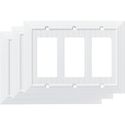 Classic Beadboard 3-Gang Rocker Wall Plate