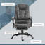 Fauteuil de bureau vibrant à 7 points avec dossier inclinable, gris-127317680