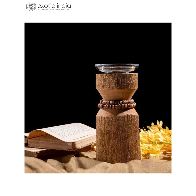 Porte-bougie en bois