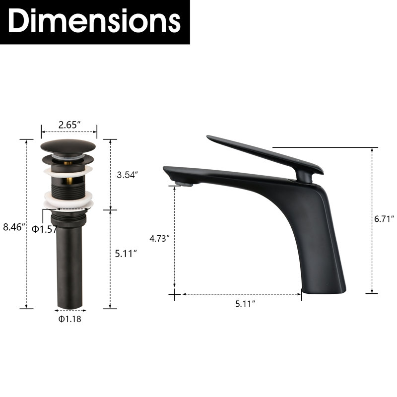 Bathroom Faucet, Black