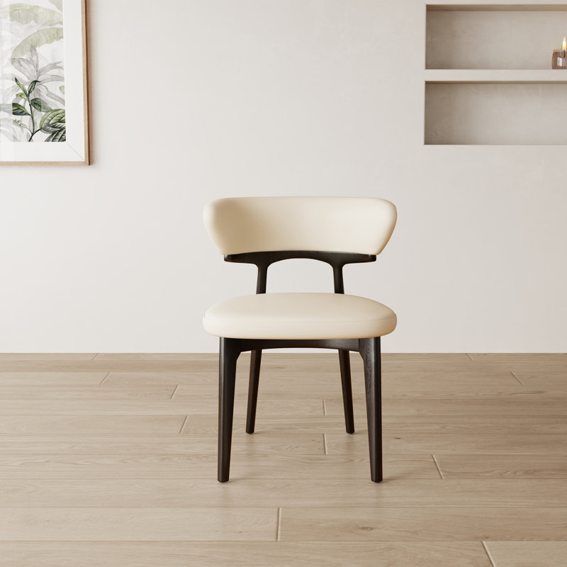 Two sets of solid wood dining chairs with backrest