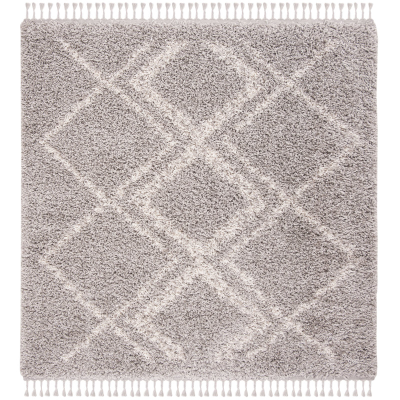 Brookport Pro Lux Shag 400 Performance Geometric Rug, Square 6'7"