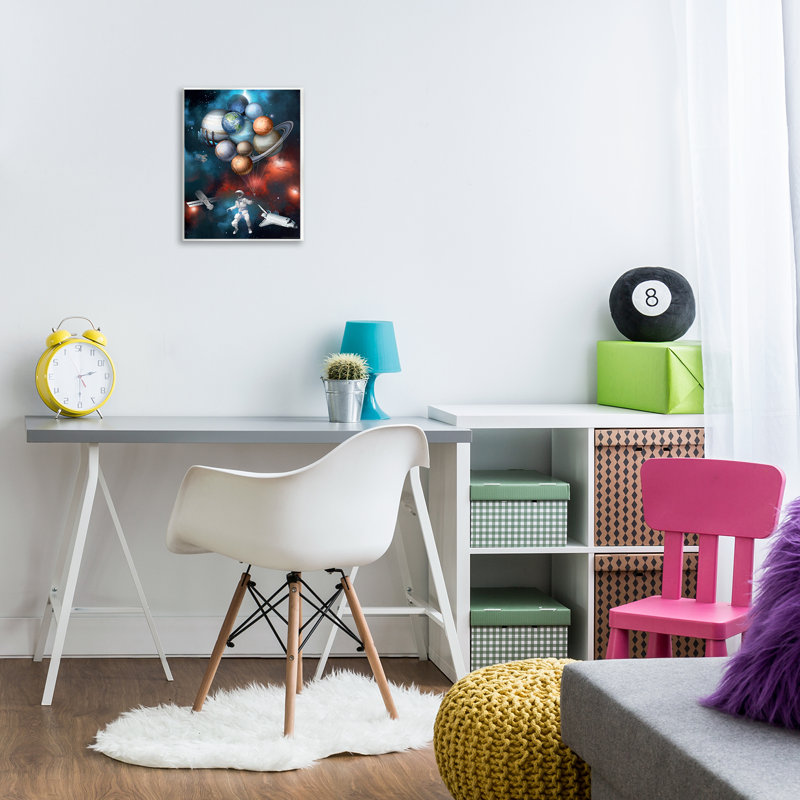 Planet Balloons in Space Wall Plaque Art by Reinders